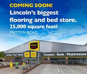 sign of Coming Soon Lincoln's biggest flooring and bed store