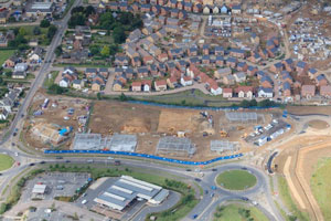 Drone photos showing how the new scheme fits into Tollgate